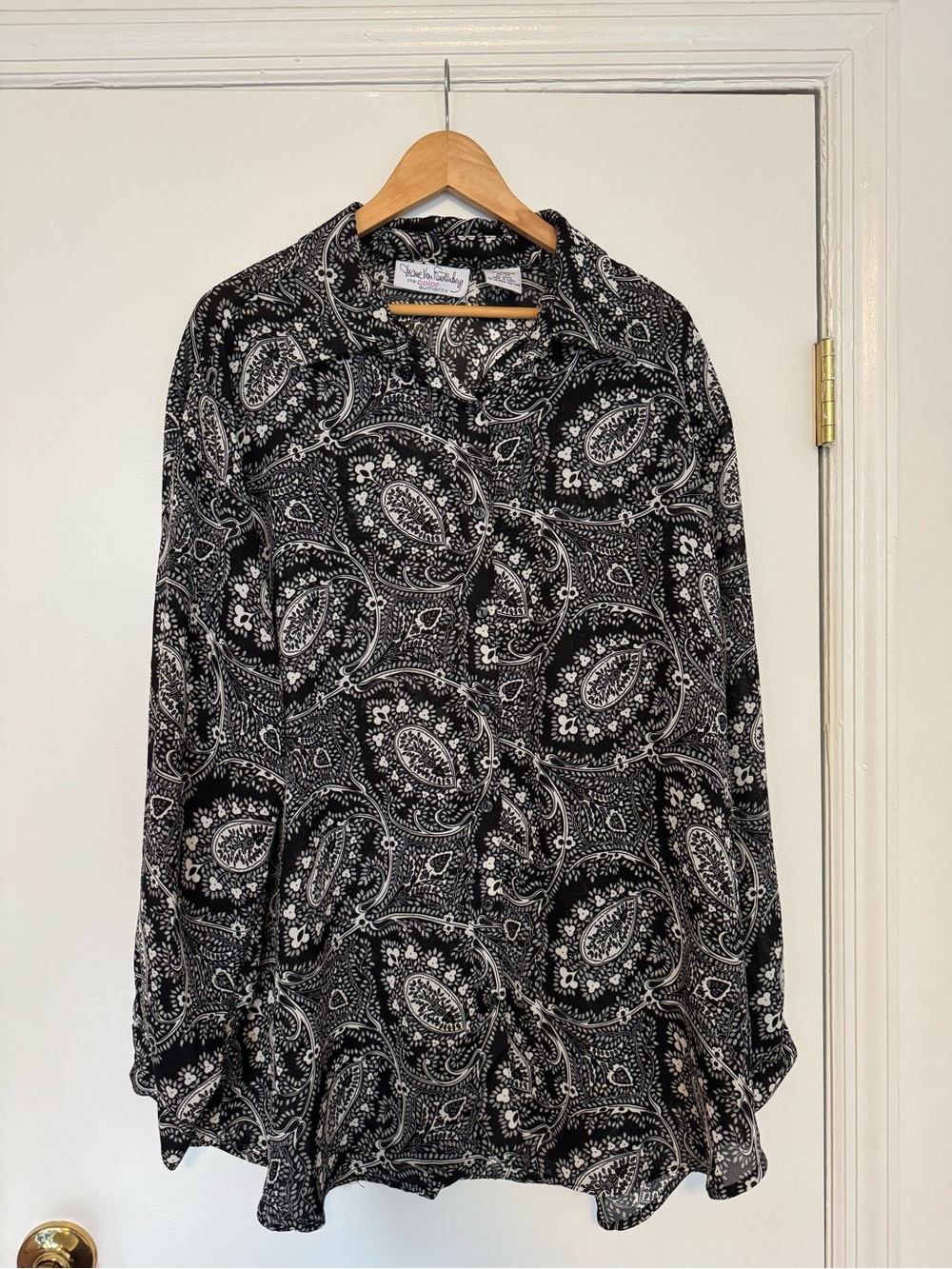 Plus size Vintage 90s Diane Von Furstenberg “The Color Authority” Paisley Blouse